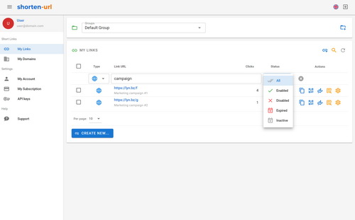 Grouping and search