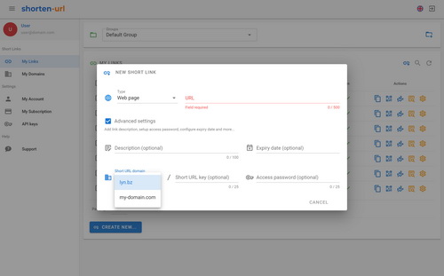 Custom domains